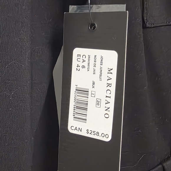 Marciano Classic Black Button-Up Jumpsuit - Picture 4 of 6